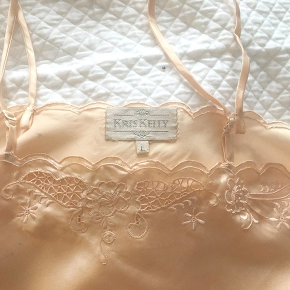 Kris Kelly Silk Charmeuse Teddy  Vintage - Picture 5 of 6